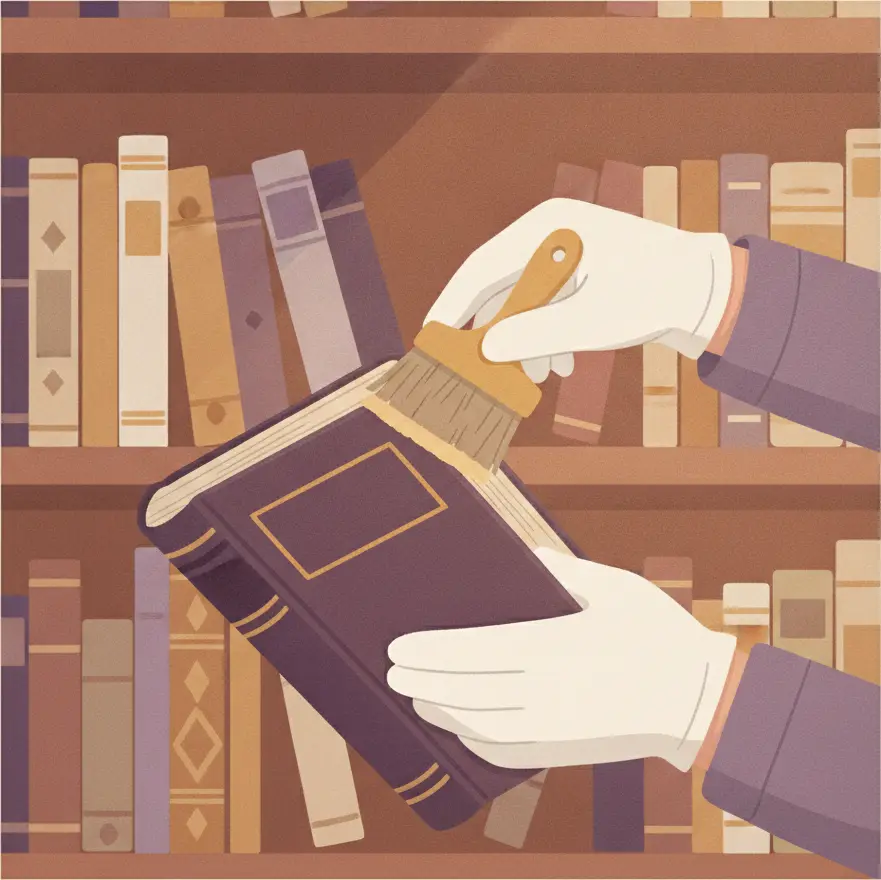Cómo limpiar el polvo de las estanterías sin dañar los lomos de los libros antiguos