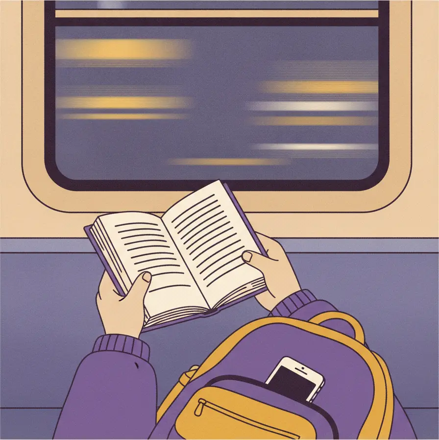 Lectura en el transporte público: trucos para desconectar del móvil