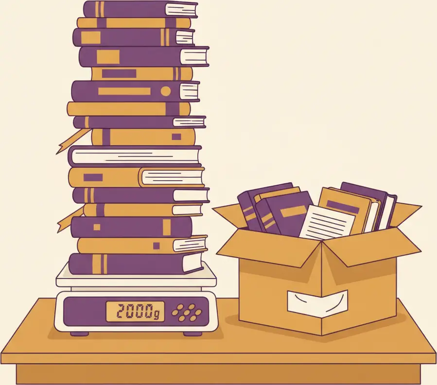 Cómo calcular el peso máximo para enviar un lote de libros por una mensajería