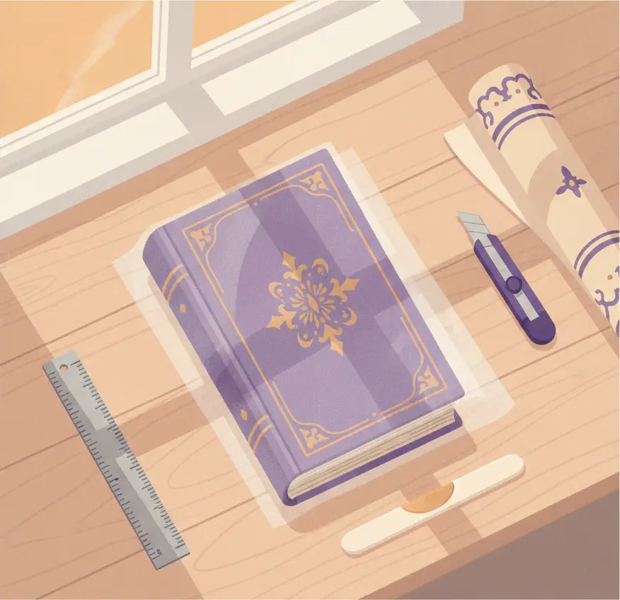 Cómo hacer fundas protectoras con papel glassine para libros