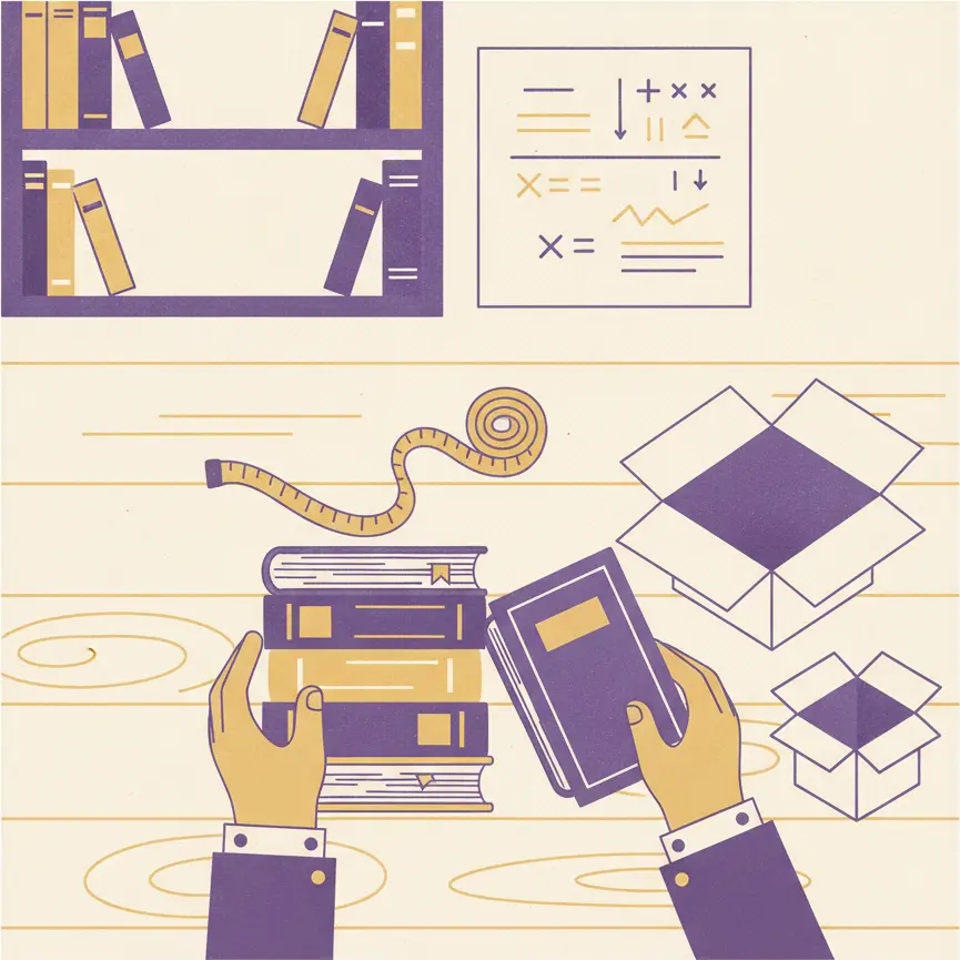 Cómo calcular el volumen de cartón para reciclar libros