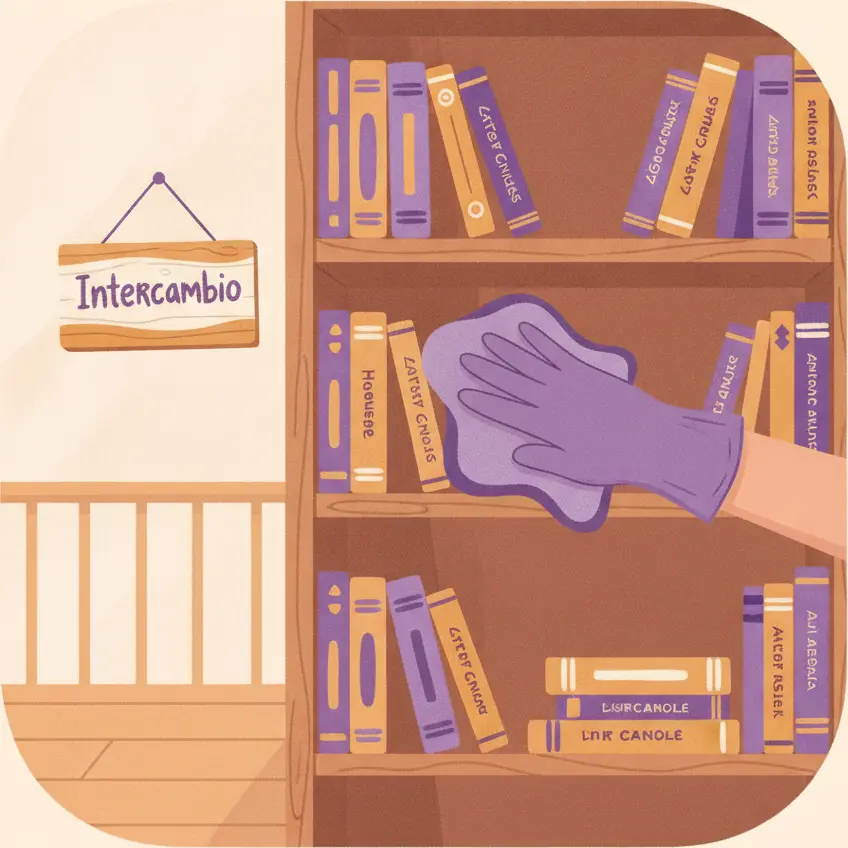 Trucos para mantener limpia una estantería compartida