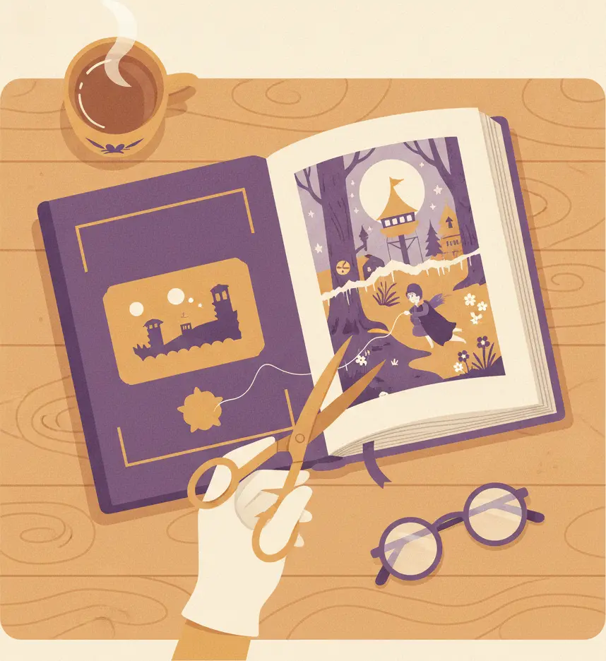 Cómo comprobar si las ilustraciones originales de un libro antiguo infantil han sido recortadas