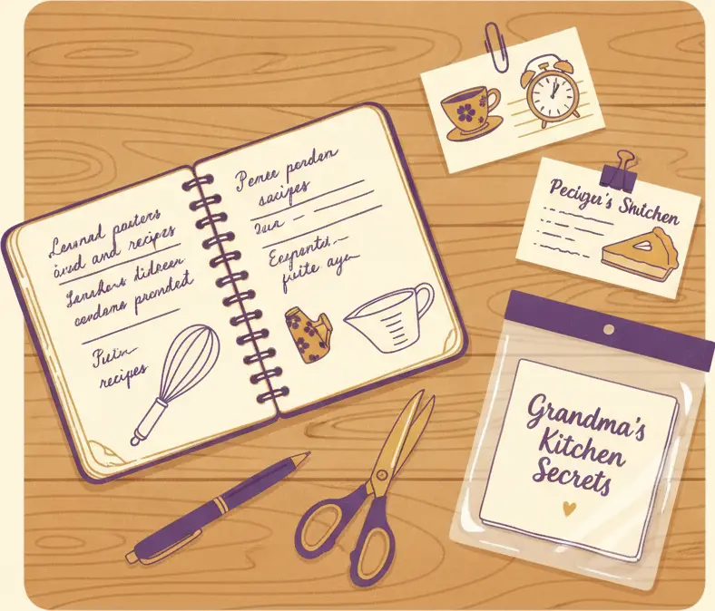 Cómo organizar un archivo de recetas familiares en papel