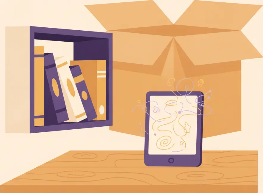 Cuánto espacio y peso real se ahorra al cambiar una biblioteca por un lector digital