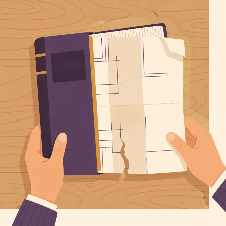 Cómo conservar planos y mapas plegados en libros técnicos