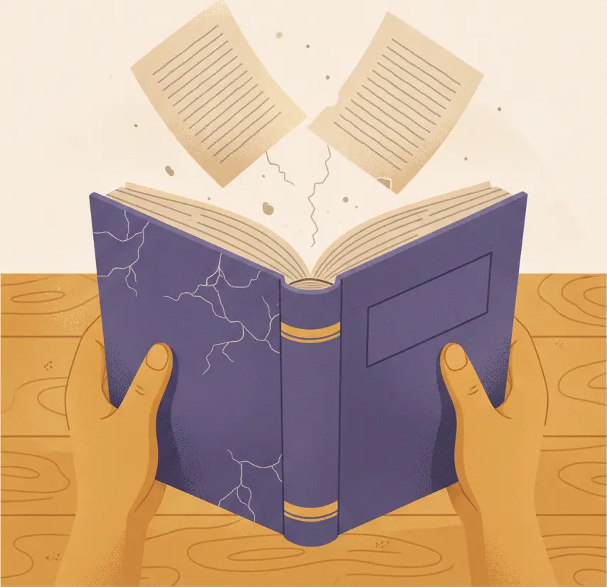 Comprobar páginas sueltas por pegamento reseco en libros