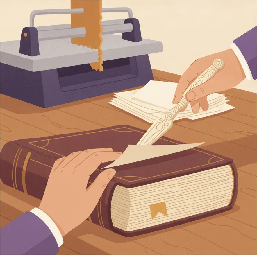 Diferencias entre libros intonsos y errores de encuadernación modernos