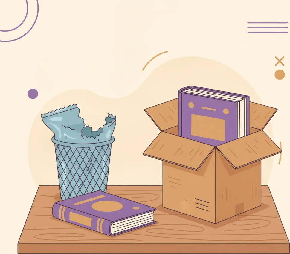 Cartón reciclado vs. sobres de burbujas al empaquetar libros