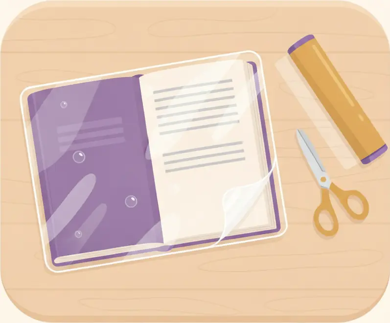 Vender libros de texto con forro adhesivo: trucos de confianza
