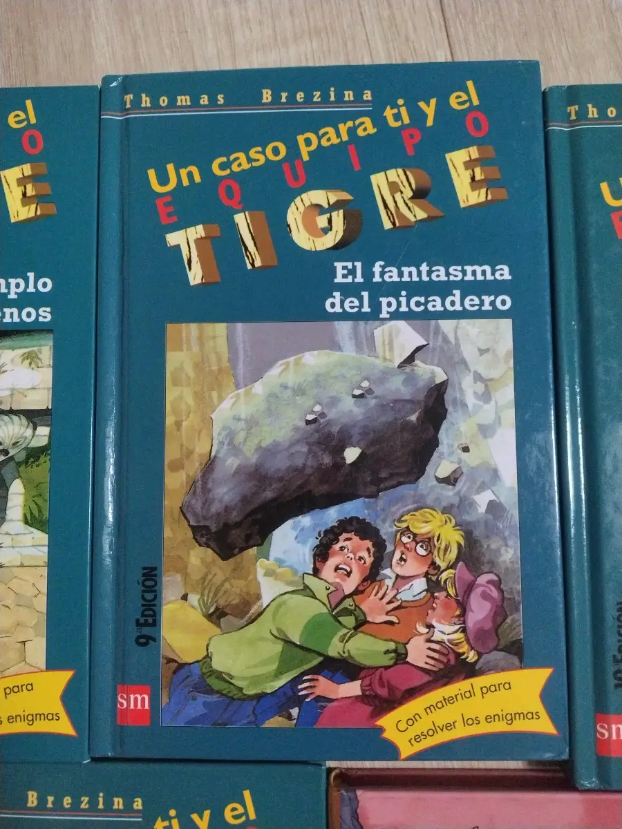 Lote de 7 libros: Un caso para ti y el Equipo Tigre: En el Templo de los Truenos, Un caso para ti…